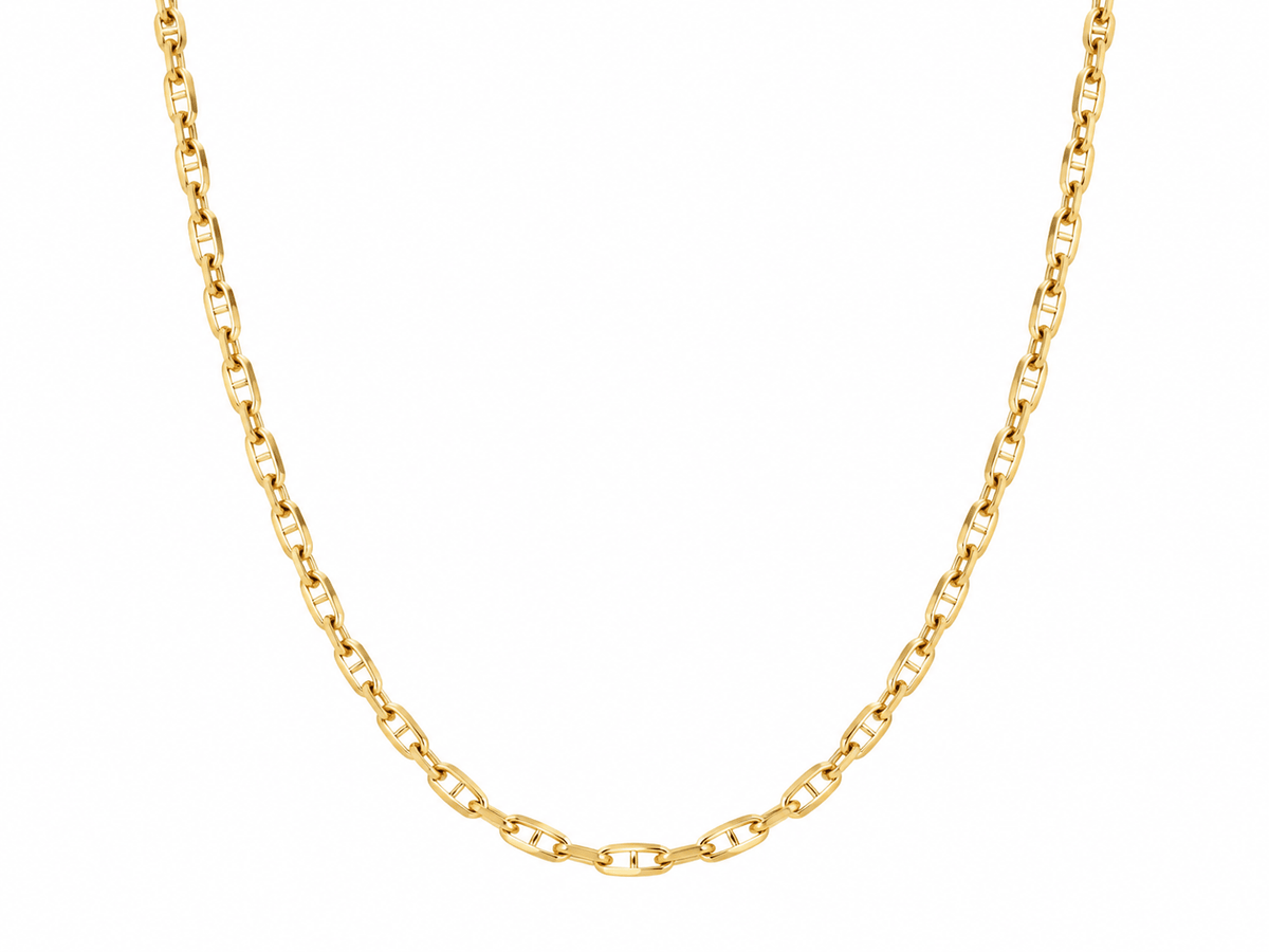 Collier maille marine en or jaune