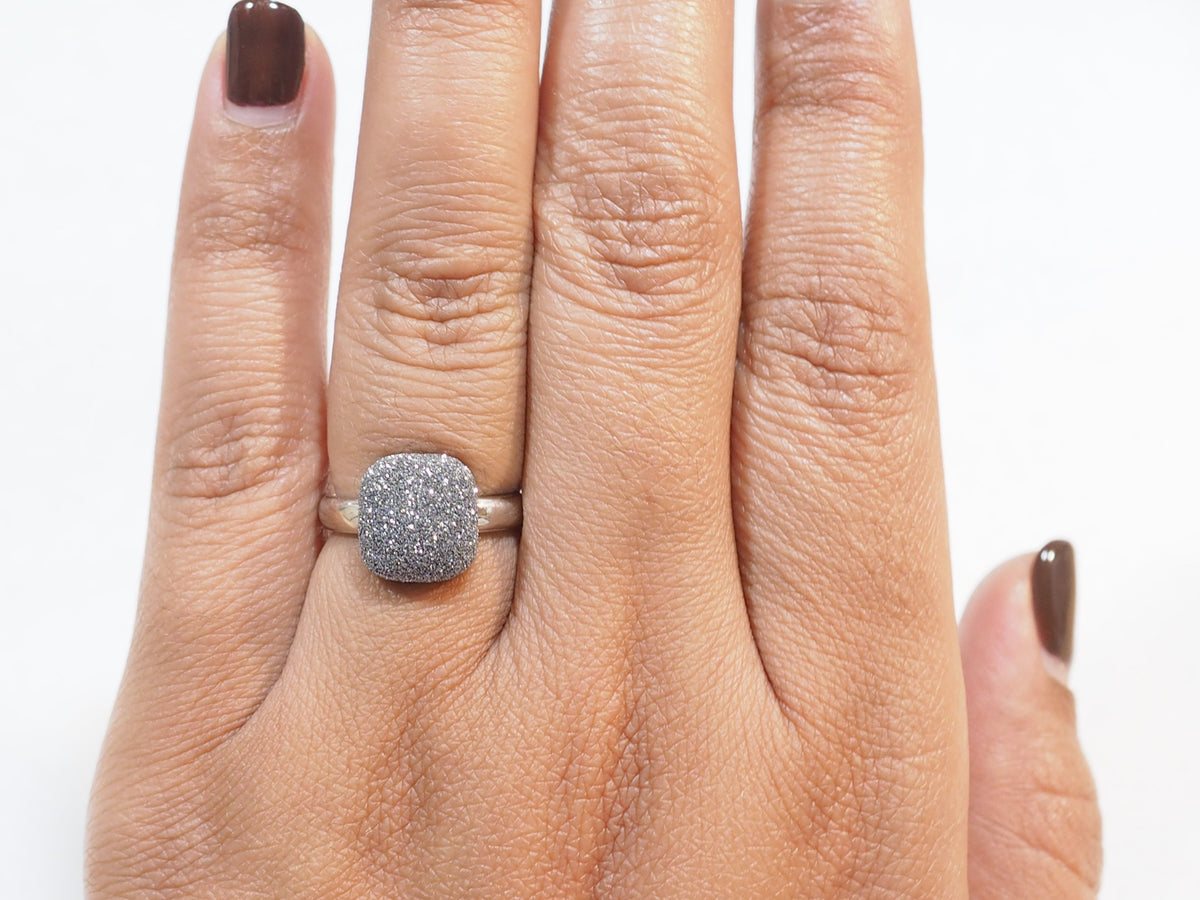 Bague Pesavento satinée en or blanc