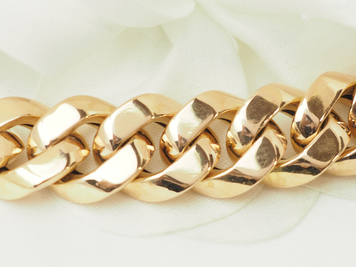 Bracelet vintage maille gourmette en or rose