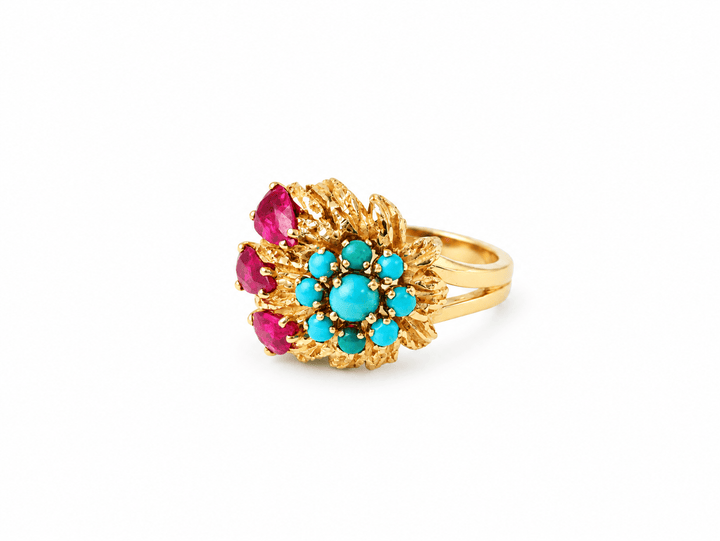 Bague Ornée de Pierres Précieuses et Fines