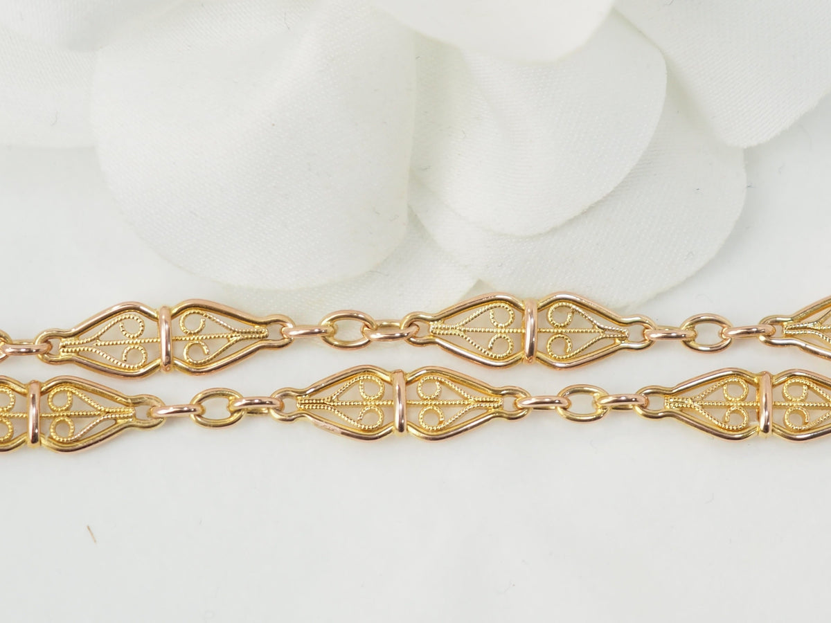 Collier maille filigrane en or jaune