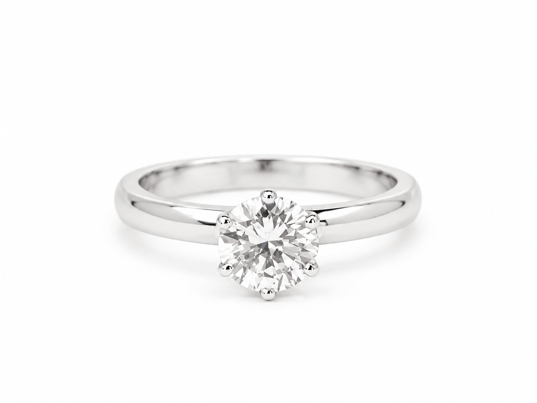 Solitaire diamant 0,94 carat certifié LFG en or blanc