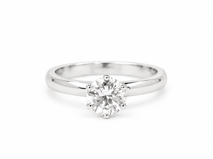 Solitaire diamant 0,94 carat certifié LFG en or blanc