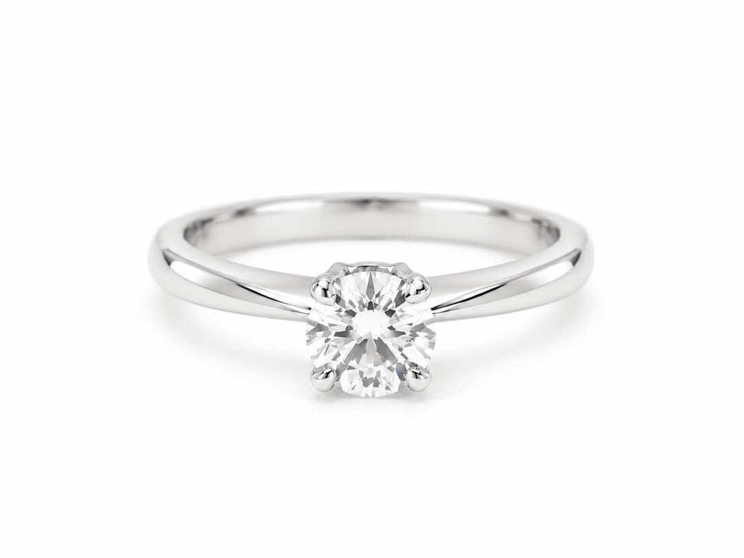 Solitaire diamant 0,78 carat certifié LFG en or blanc