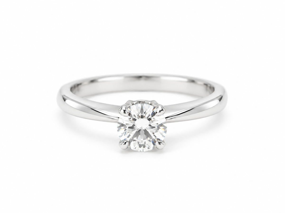 Diamant certifié LFG solitaire brillant or blanc fiançaille