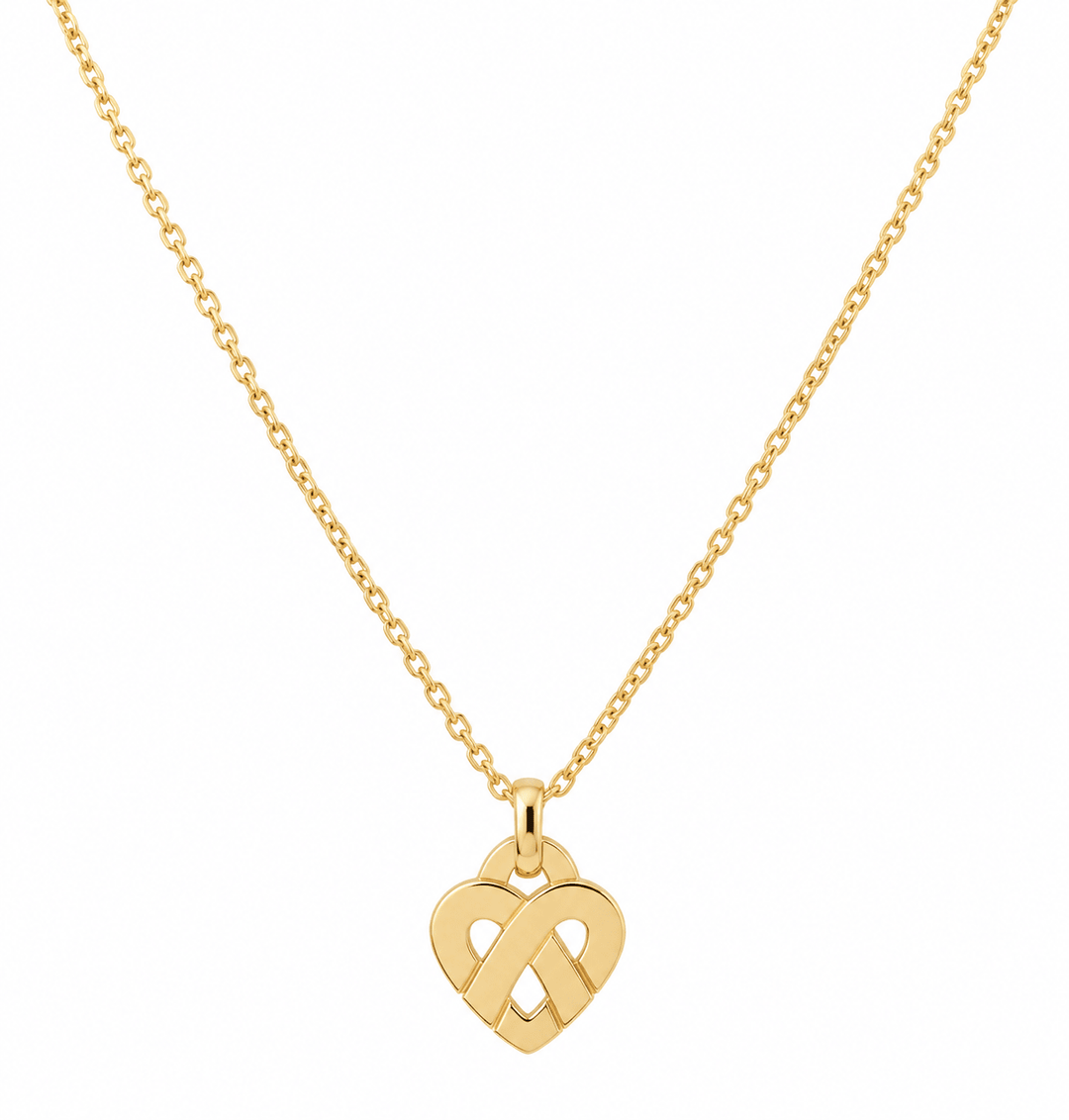 pendentif Poiray  coeur entrelacé en or jaune