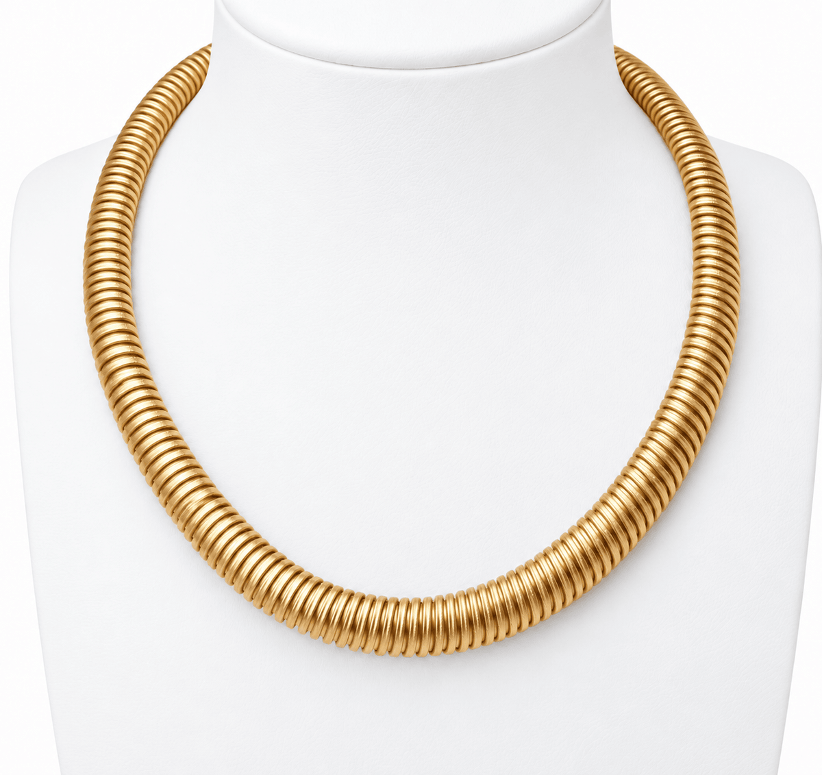 Collier Tubogas Or Jaune 18k Vintage – Collier Luxe Souple