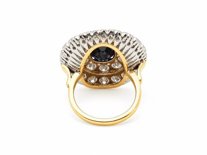 Vue arrière de la bague pompadour L&