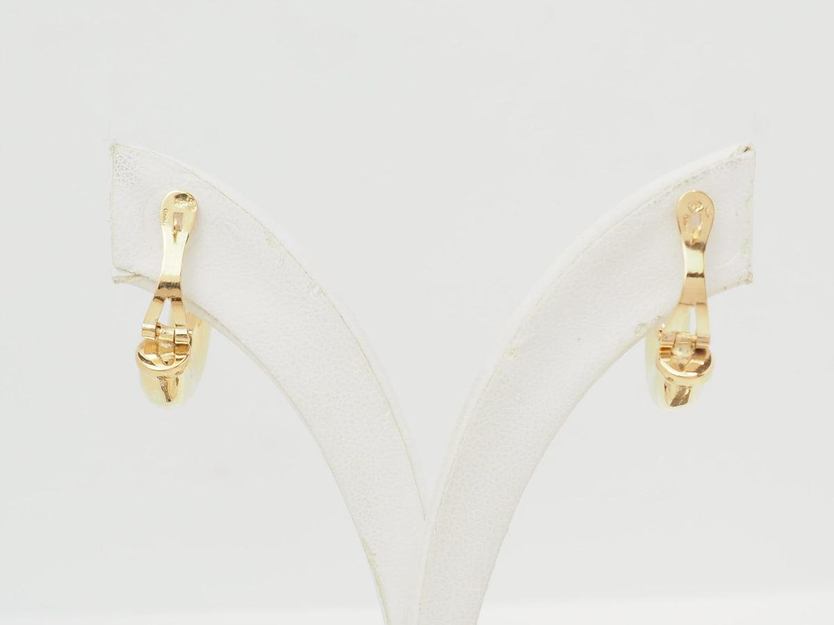 Boucles d'oreilles créoles épaisses L'Aurore en or jaune 18 carats poli, diamètre 23 mm avec fermoir à charnière