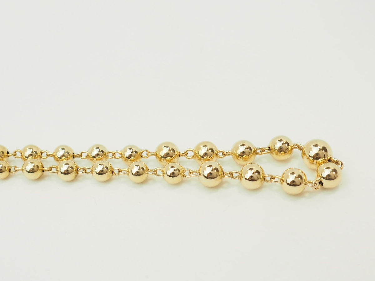 Collier marseillais vintage L'Aurore en or jaune 18 carats avec boules de diamètres gradués de 2 à 7 mm