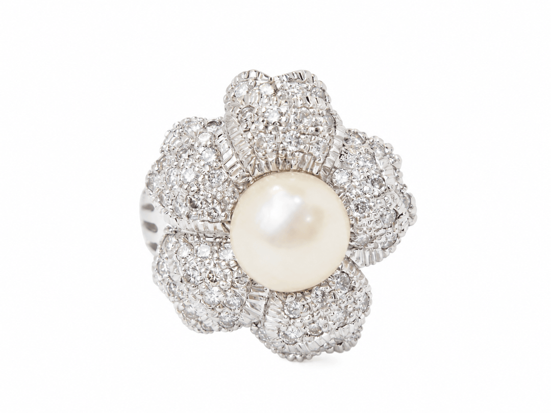 Bague fleur vintage L&
