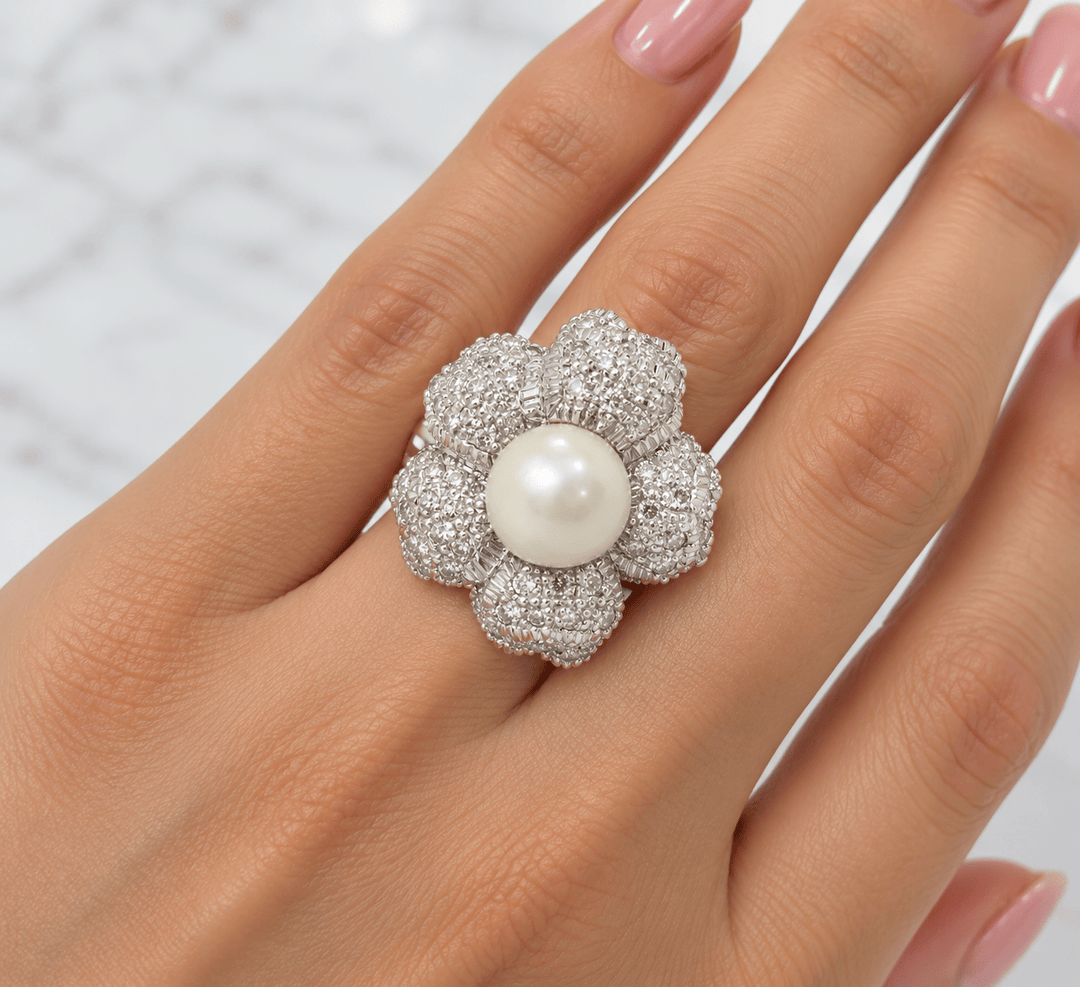 Bague fleur vintage L&