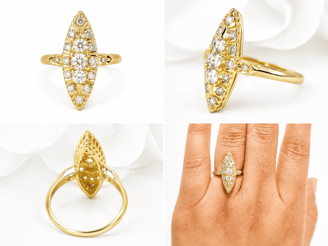 Bague marquise L&