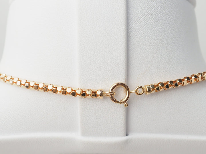 Collier en or rose, maille venitienne ronde