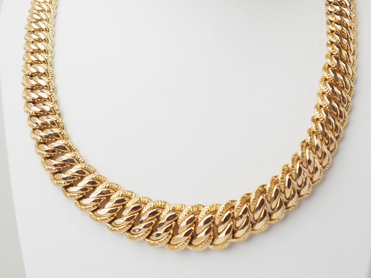Collier luxe maille épaisse femme