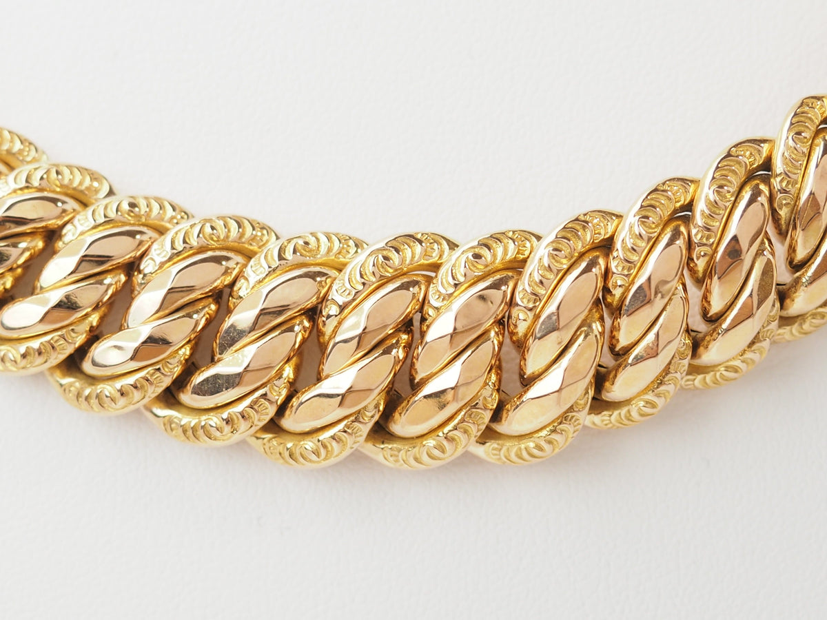 Collier Maille Américaine Or Rose 18k Large – Bijou Vintage Luxe