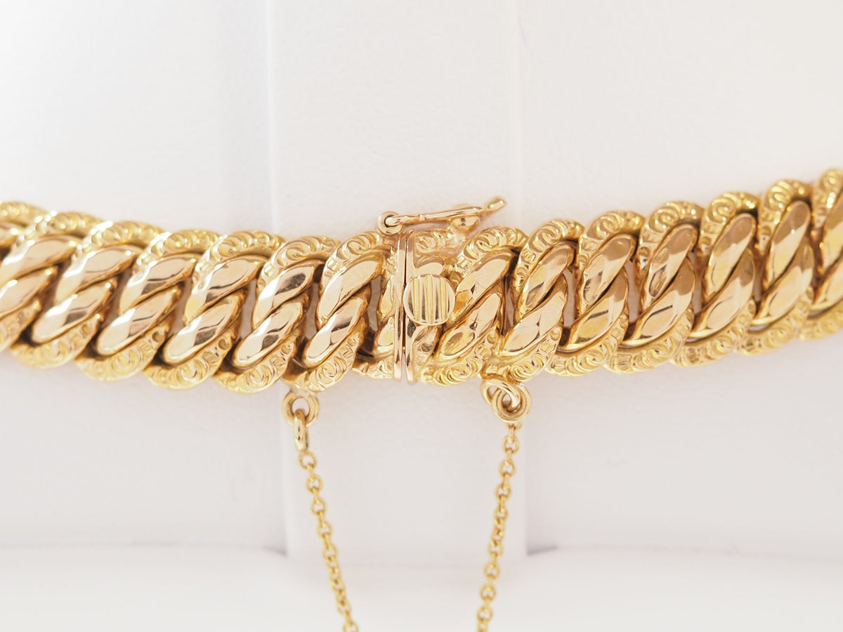 Collier Maille Américaine Or Rose 18k Large – Bijou Vintage Luxe